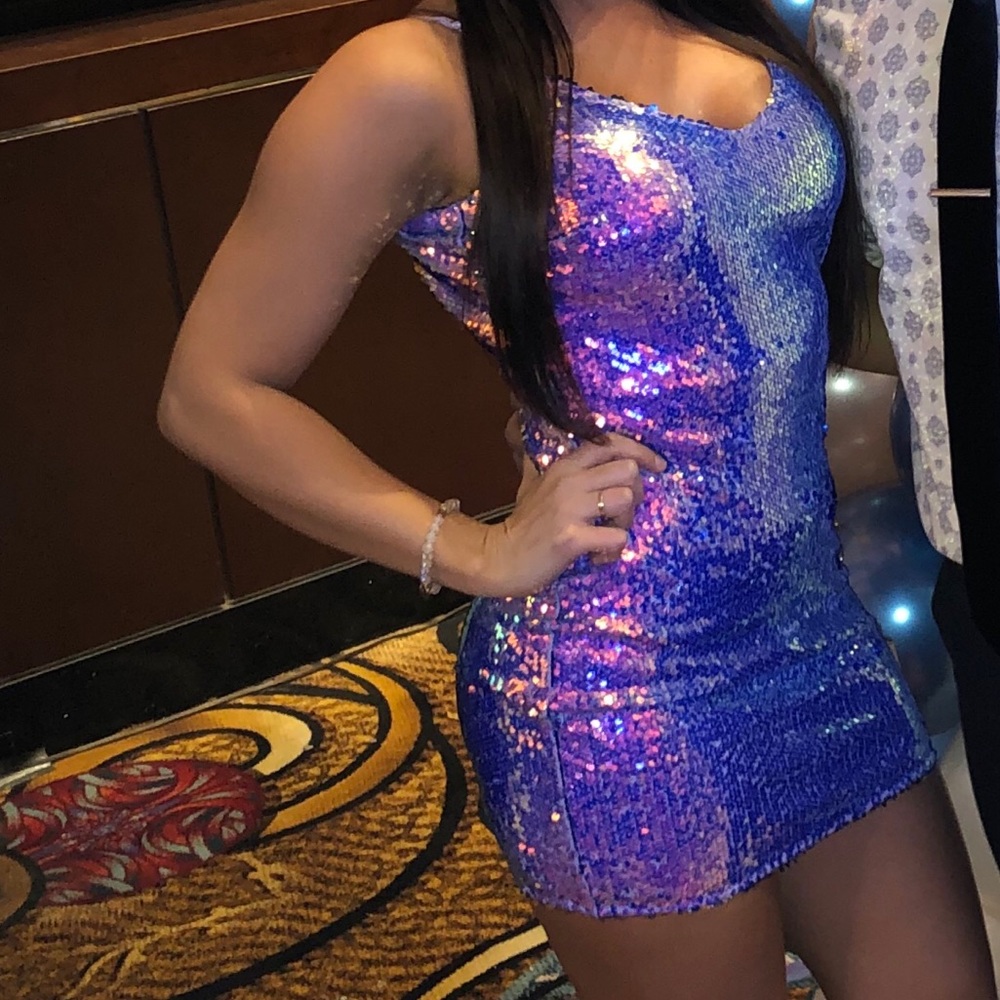 Purple Sequin Dress
